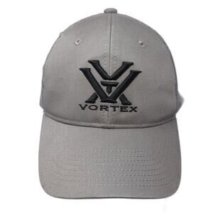 Vortex Snapback Trucker Hat Gray One Size Adjustable Embroidered Mesh Back